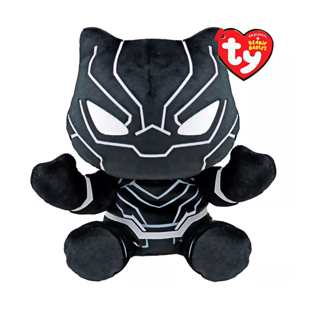 Дитяча м'яконабивна іграшка TY Marvel Чорна Пантера, від 3 років, 15 см (44000)